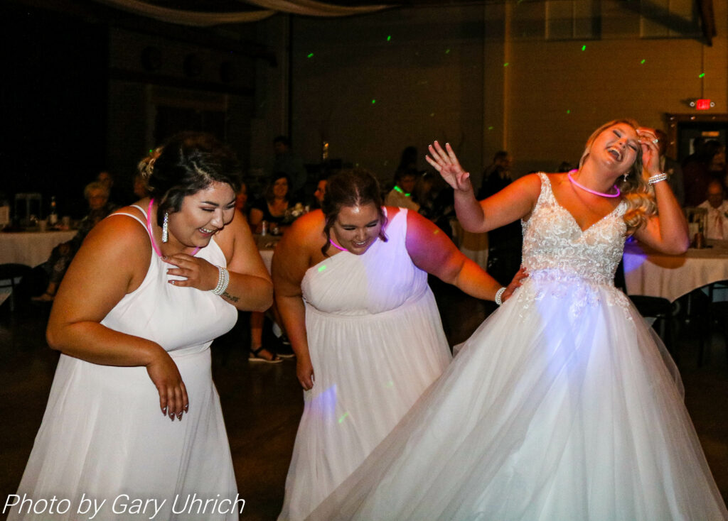 Bride Bridesmaids Having Fun